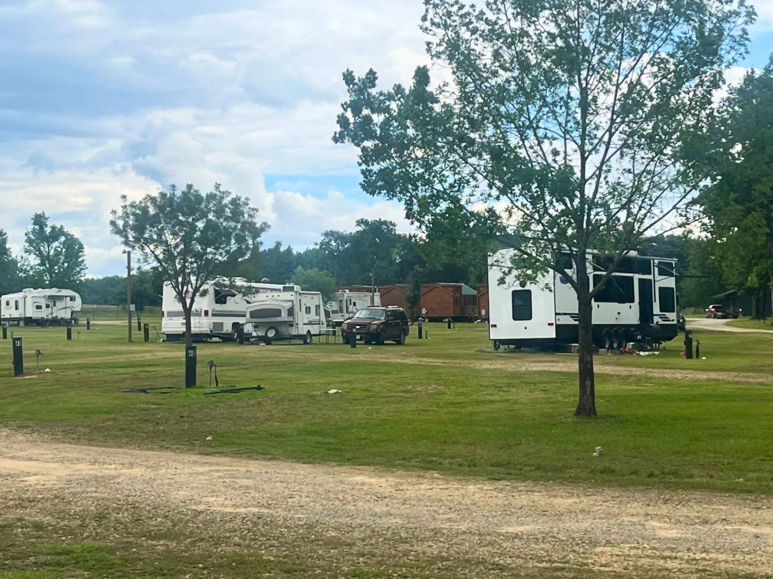 Parked RVs on property